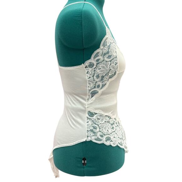 Vintage Interludes by CIRA White Lace Satin Teddy Bodysuit Lingerie Medium - Picture 3 of 16